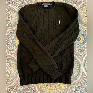 Ralph Lauren Black Cable Knit Sweater